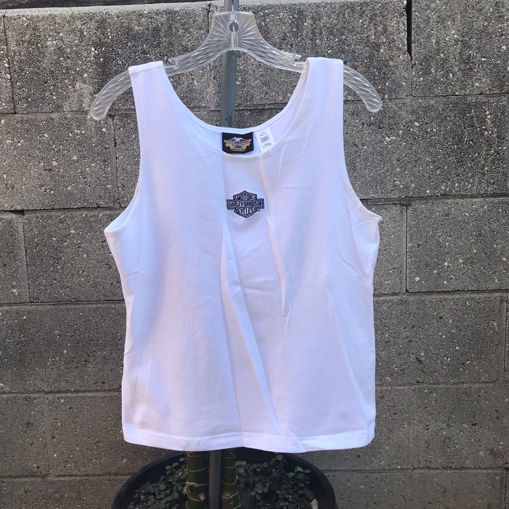 Harley Davidson Embroidered Logo Tank Top